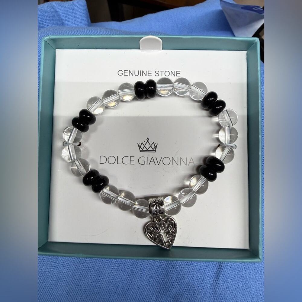 NEW Dolce Giavonna Genuine Stone Stretch Bracelet